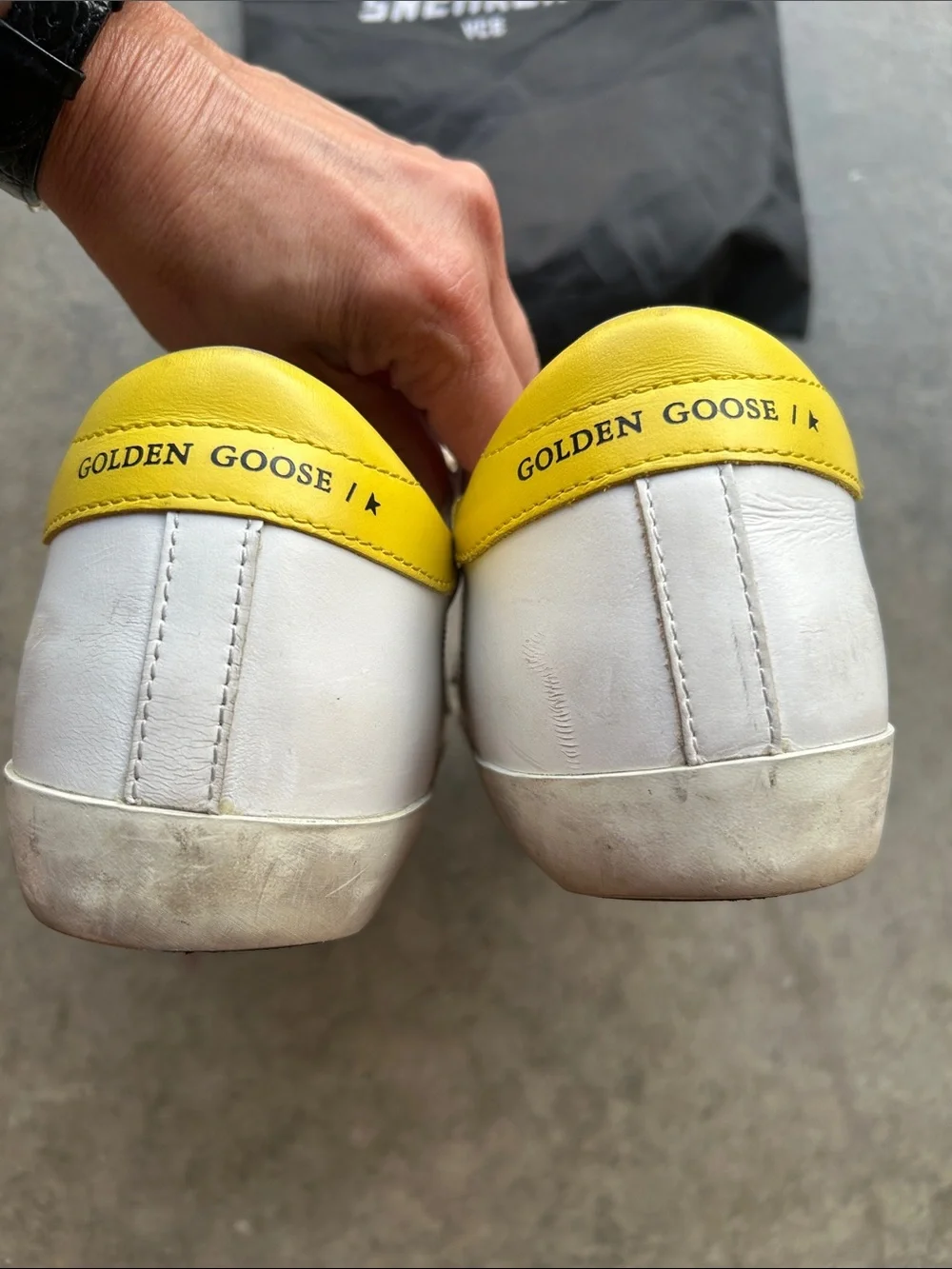 Golden Goose white leather
